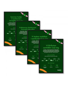 Affisch Nobinas värderingar inklusive ram